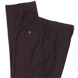 Banana Republic Wool Dress Pants Mahogany Brown MODERN SLIM FIT Size 33 X 30